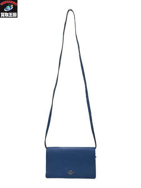 COACH ウォレットショルダーバック　ブルー