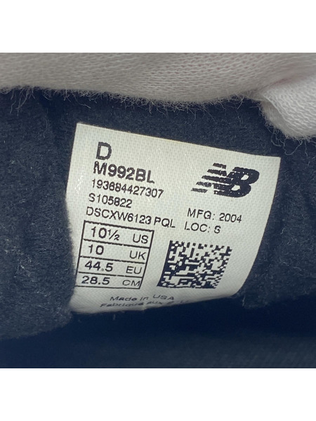NEW BALANCE M992BL size28.5