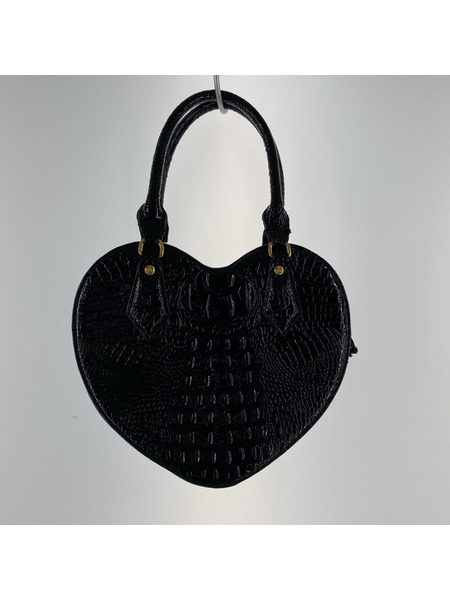 Vivienne Westwood クロコ オーブ ハート型 ハンドバッグ ブラック[値下]