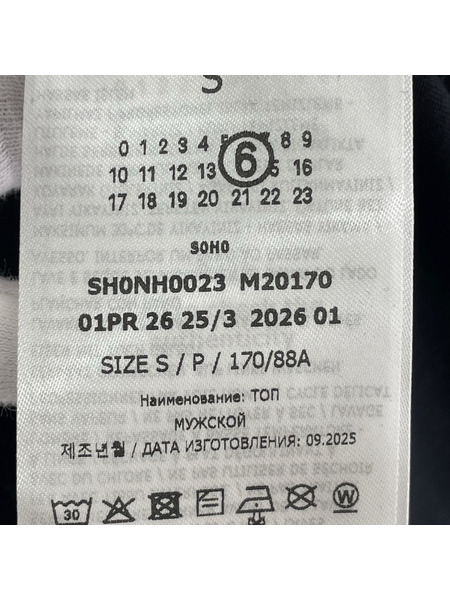 MM6 26SS Label Patch L/S T-shirt ブラック SH0NH0023