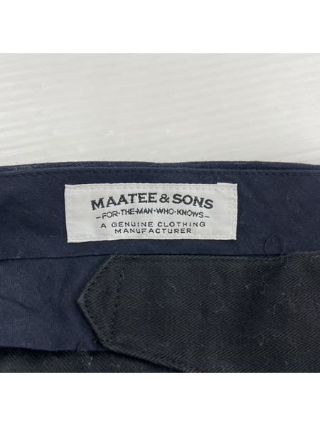 MAATEE&SONS SET UP TROUSER チョークストライプスラックス 2 紺