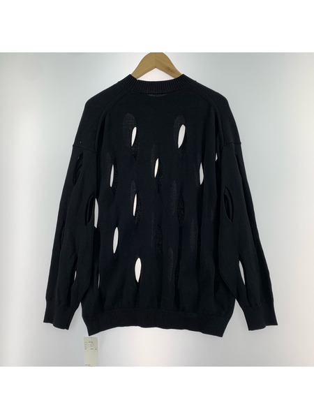 LE CIEL BLEU ニット・セーター Eyelet Knit Top/BLK