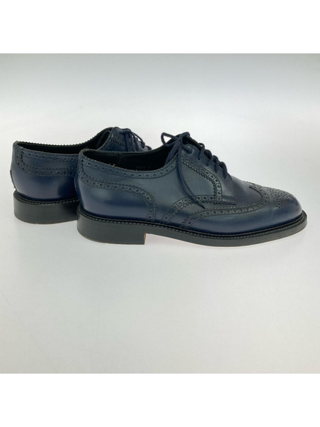 J.M. WESTON シューズ ネイビーカーフ ウイングチップ 588 SIZE:7E FRANCE製