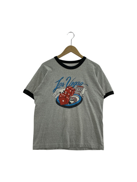 OLD・VINTAGE 半袖Tシャツ・カットソー 80s-90s LAS VEGAS リンガーTEE[値下]