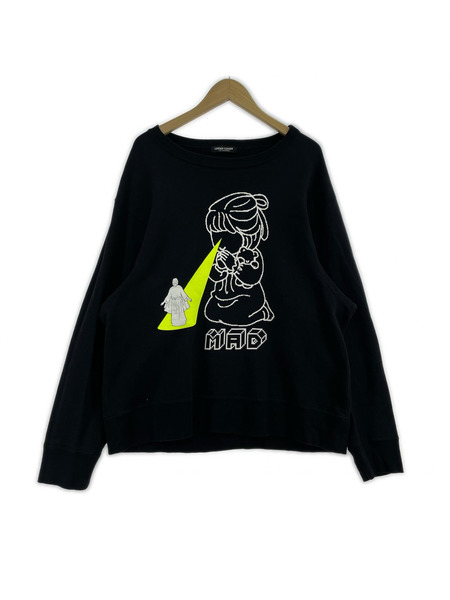 UNDERCOVER スウェット・トレーナー MAD CREW NECK 黒 (2)
