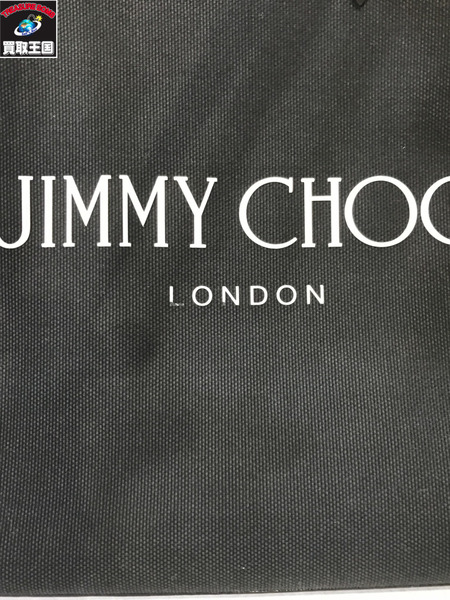 JIMMY CHOO ロゴキャンバス  トートバッグ　BLK