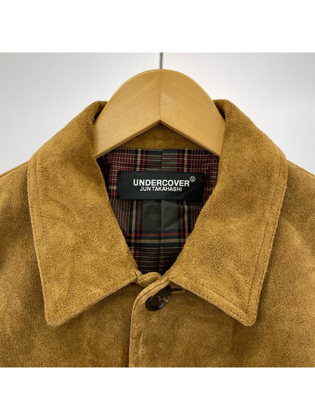 UNDERCOVER レザージャケット 21SS カウレザー スエードジャケット ブラウン(2)