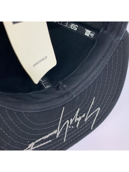 Yohji Yamamoto キャップ NEW ERA メタルプレート キャップ 黒[値下]