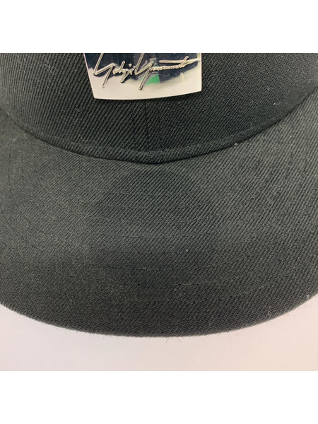 Yohji Yamamoto キャップ NEW ERA メタルプレート キャップ 黒[値下]
