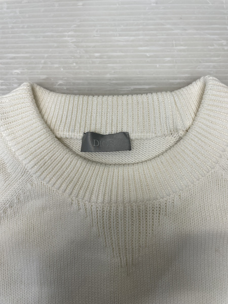 DIOR オブリークサイドライン コットンニット S 白 113M638AT187
