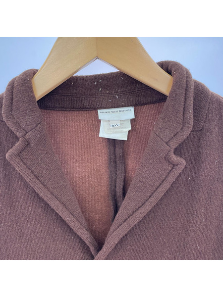 90s頃 DRIES VAN NOTEN ライカ期 ニットジャケット 50 黒