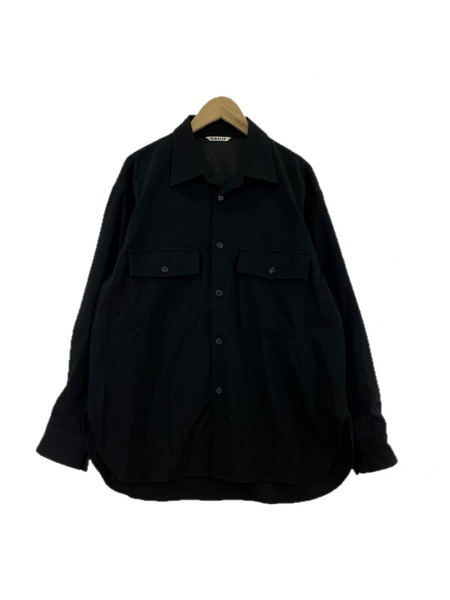 AURALEE 19AW WOOL MAX GABAGINE SHIRT 4 A9AS03MX
