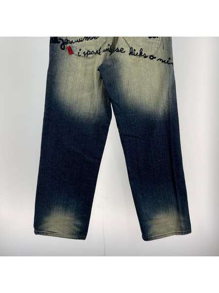 デニム・ジーンズ akademiks 刺繍 アルファベット デニム