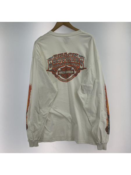 Harley-Davidson  00s  flame Fire pattern L/s tee XL