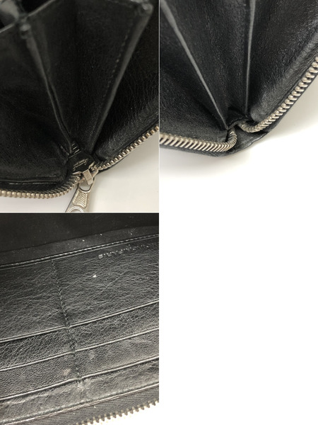 長財布 BALENCIAGA/ラウンドジップウォレット/BLK