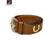 GUCCI 蹄鉄 ホースシューレザーベルト 茶