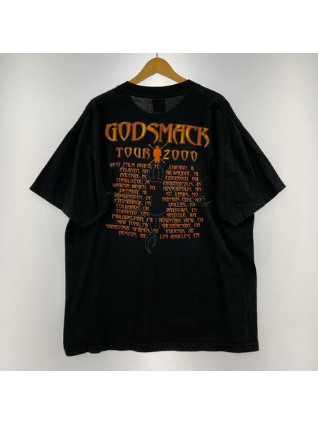 OLD・VINTAGE 半袖Tシャツ・カットソー GODSMACK 2000年ツアーTシャツ (XL) 黒