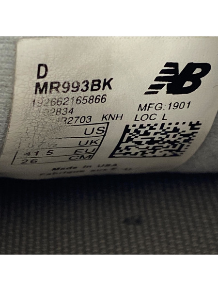 NEW BALANCE スニーカー MR993BK (26) 黒