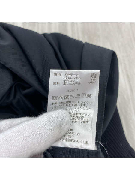 ヒザ丈スカート AKIKOAOI アシンメトリースカート Ｆ ブラック
