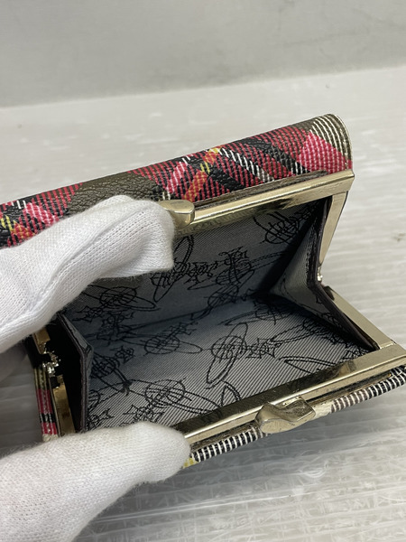 Vivienne Westwood チェック柄 オーブ がま口 コンパクトウォレット