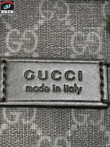 GUCCI GGスプリーム ミニ トート バッグ 2WAY ショルダーバッグ ブラック 696010 グッチ