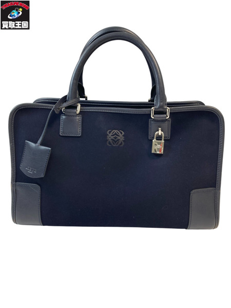 LOEWE ロエベ アマソナ36 ハンドバック ネイビー