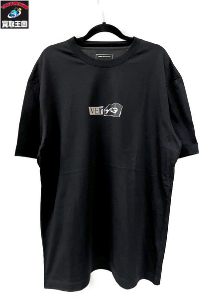 Y-3 26SS U VERY-3 SS TEE BLACK プリントTee L ブラック