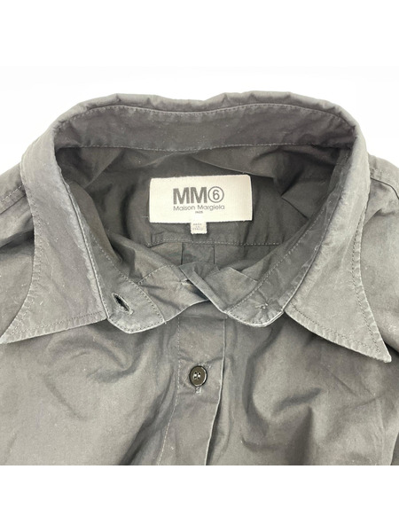 MM6 長袖シャツ リバースロゴバッグリボンシャツ 36 BLK