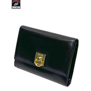 CELINE オールドセリーヌ　ガンチーニ 3つ折り財布 BLK 本体のみ セリーヌ OLD CELINE 財布 コンパクトウォレット がま口