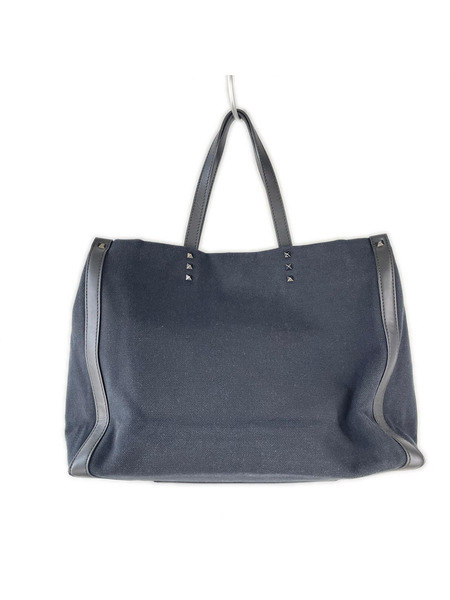 VALENTINO ロックスタッズ VLTN キャンバストートバッグ 黒ブラック 2Y2B0A35PYY