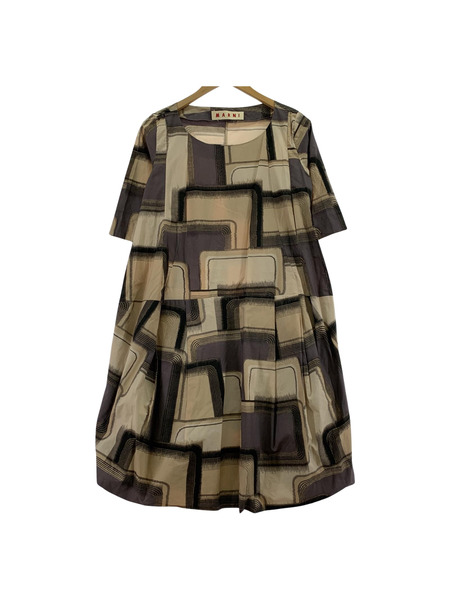 MARNI 半袖ワンピース 総柄ワンピース マルチ[値下]