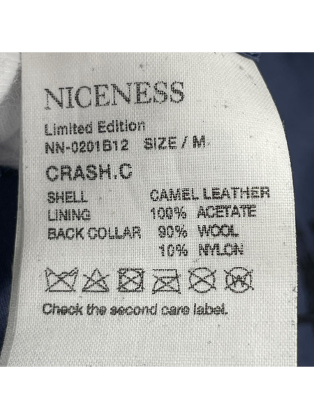 NICENESS レザージャケット 23AW CRASH.C ライダースジャケット M[値下]