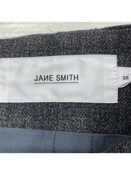 JANESMITH ロングスカート SK728 ペンシル、チャコール