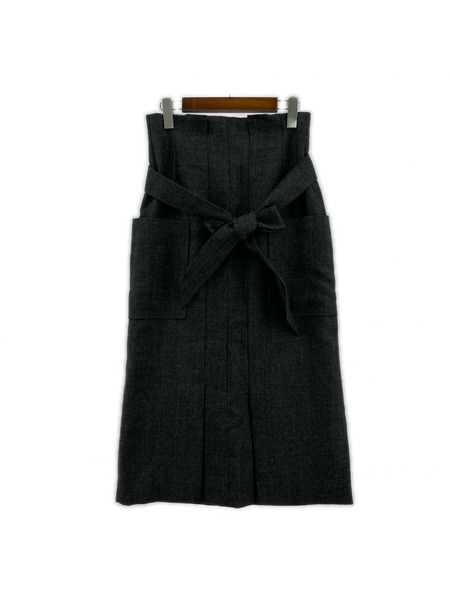 JANESMITH ロングスカート SK728 ペンシル、チャコール