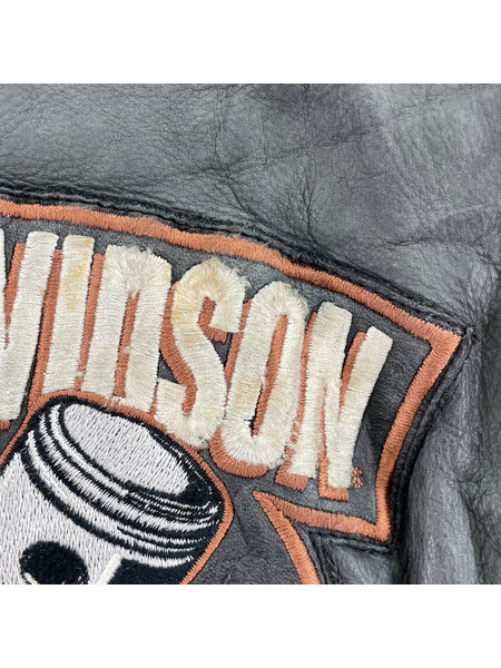 Harley-Davidson ライダース シングル バック ワッペン ブラック