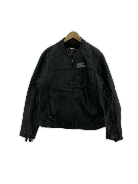 Harley-Davidson ライダース シングル バック ワッペン ブラック