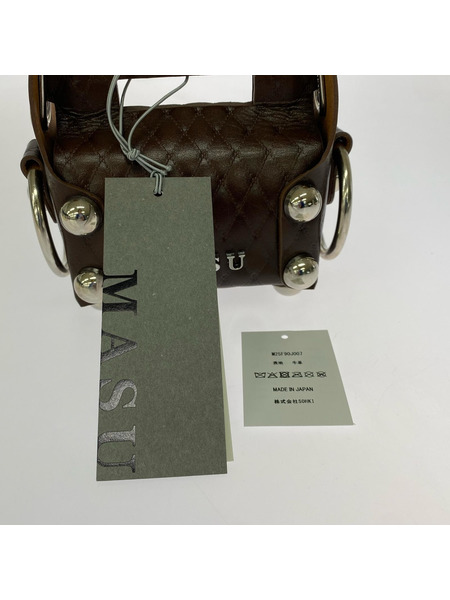 MASU 25AW LEATHER CAKE BAG PETIT ブラウン M25F9OJ007