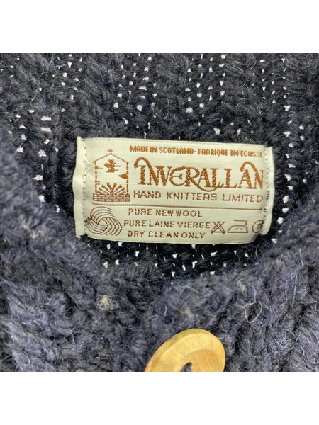 INVERALLAN カーディガン ウールカーディガン ネイビー