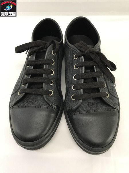  GUCCI  GGキャンバス ローカットスニーカー 黒（35 1/2）