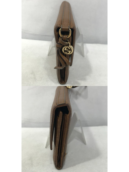 長財布 レザーロングウォレット キャメル 323396