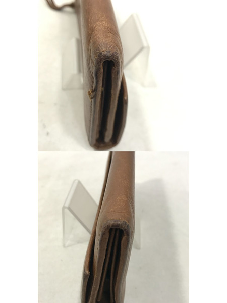 長財布 レザーロングウォレット キャメル 323396