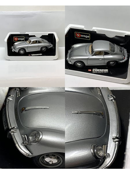 Bburago 1/18 Porsche 356B Coupe 1961 シルバー 開封品 ブラーゴ