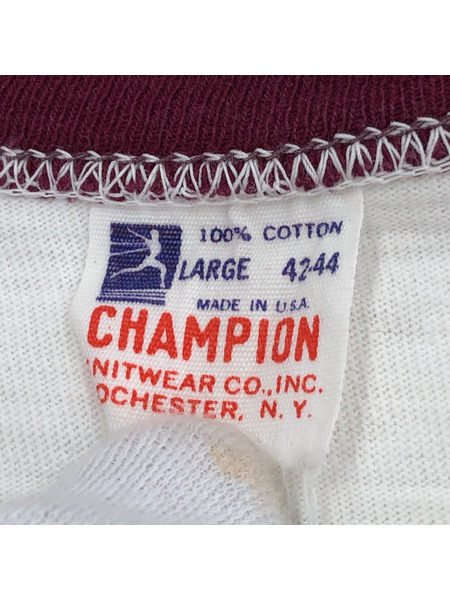 50s Champion ランタグ CORNEL コーネル大学 チョコチン Tシャツ(L)