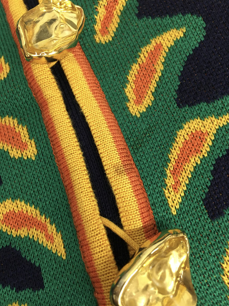 レディースラグ衣料 Yves Saint Laurent OLDニットカーデ、ネイビー