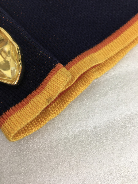 レディースラグ衣料 Yves Saint Laurent OLDニットカーデ、ネイビー