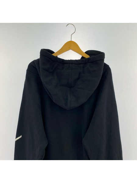 GREG LAUREN パーカー ワッフル/切替/スウェット/黒