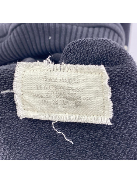 GREG LAUREN パーカー ワッフル/切替/スウェット/黒