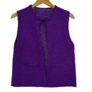 PLEATS PLEASE ジレ・ベスト ニットベスト 紫 (3)