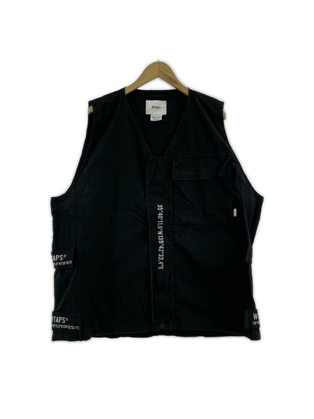 WTAPS HAGGERZ VEST COTTON. POPLIN ベスト X04 ブラック