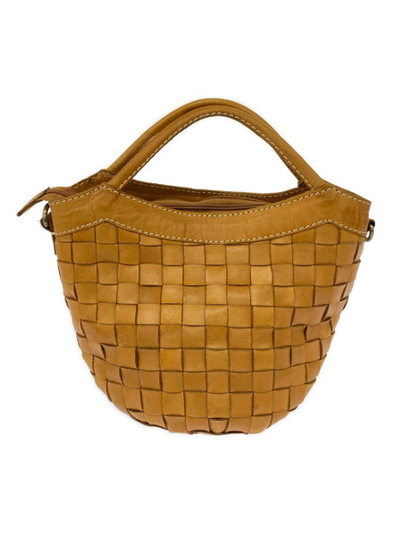 ショルダーバッグ zucchero filato レザー 2WAY バッグ 茶[値下]